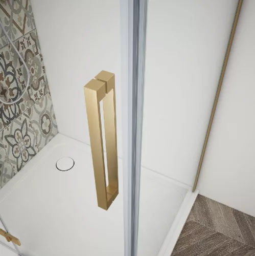 Zuhanykabin,Sapho Trinity Gold Matt szögletes zuhanykabin,átlátszó üveg,jobb 90x120 GT5612-90CR-G