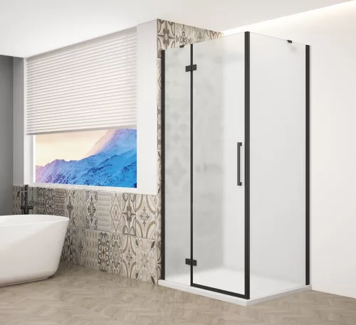 Zuhanykabin,Sapho Trinity Black szögletes zuhanykabin,matt üveg,balos 90x120 GT5612-90ML-B