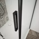 Zuhanykabin,Sapho Trinity Black szögletes zuhanykabin,átlátszó üveg,balos 100x80 GT5680-10CL-B
