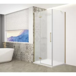   Zuhanykabin,Sapho Trinity Gold Matt szögletes zuhanykabin,matt üveg,balos 100x80 GT5680-10ML-G
