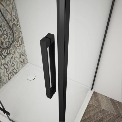 Zuhanykabin,Sapho Trinity Black szögletes zuhanykabin,matt üveg,balos 110x80 GT5680-11ML-B