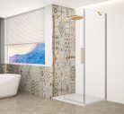 Zuhanykabin,Sapho Trinity Gold Matt szögletes zuhanykabin,átlátszó üveg,bal 120x80 GT5680-12CL-G