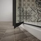 Zuhanykabin,Sapho Trinity Black szögletes zuhanykabin,átlátszó üveg,balos 80x80 GT5680-80CL-B
