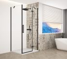 Zuhanykabin,Sapho Trinity Black szögletes zuhanykabin,átlátszó üveg,jobbos 80x80 GT5680-80CR-B