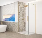 Zuhanykabin,Sapho Trinity Gold Matt szögletes zuhanykabin,átlátszó üveg,balos 90x80 GT5680-90CL-G