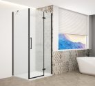 Zuhanykabin,Sapho Trinity Black szögletes zuhanykabin,matt üveg,jobbos 90x80 GT5680-90MR-B