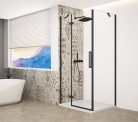 Zuhanykabin,Sapho Trinity Black szögletes zuhanykabin,átlátszó üveg,balos 100x90 GT5690-10CL-B