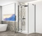 Zuhanykabin,Sapho Trinity Black szögletes zuhanykabin,átlátszó üveg,balos 100x90 GT5690-10CL-B