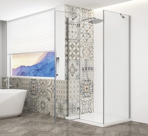 Zuhanykabin,Sapho Trinity Chrome szögletes zuhanykabin,átlátszó üveg,balos 110x90 GT5690-11CL-CH