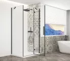 Zuhanykabin,Sapho Trinity Black szögletes zuhanykabin,átlátszó üveg,jobbos 110x90 GT5690-11CR-B