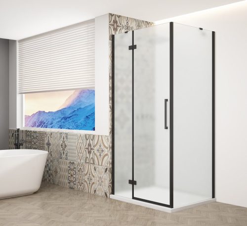 Zuhanykabin,Sapho Trinity Black szögletes zuhanykabin,matt üveg,balos 110x90 GT5690-11ML-B