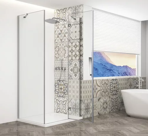 Zuhanykabin,Sapho Trinity Chrome szögletes zuhanykabin,átlátszó üveg,jobbos 120x90 GT5690-12CR-CH