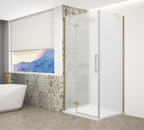Zuhanykabin,Sapho Trinity Gold Matt szögletes zuhanykabin,matt üveg,balos 120x90 GT5690-12ML-G