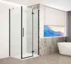 Zuhanykabin,Sapho Trinity Black szögletes zuhanykabin,matt üveg,jobbos 120x90 GT5690-12MR-B