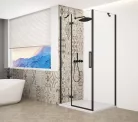 Zuhanykabin,Sapho Trinity Black szögletes zuhanykabin,átlátszó üveg,balos 80x90 GT5690-80CL-B