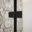 Zuhanykabin,Sapho Trinity Black szögletes zuhanykabin,átlátszó üveg,balos 80x90 GT5690-80CL-B