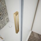 Zuhanykabin,Sapho Trinity Gold Matt szögletes zuhanykabin,átlátszó üveg,jobb 80x90 GT5690-80CR-G