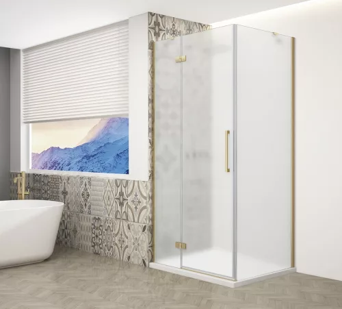 Zuhanykabin,Sapho Trinity Gold Matt szögletes zuhanykabin,matt üveg,balos 80x90 GT5690-80ML-G