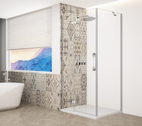 Zuhanykabin,Sapho Trinity Chrome szögletes zuhanykabin,átlátszó üveg,balos 90x90 GT5690-90CL-CH