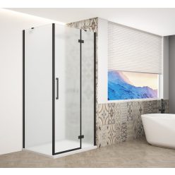   Zuhanykabin,Sapho Trinity Black szögletes zuhanykabin,matt üveg,jobbos 90x90 GT5690-90MR-B