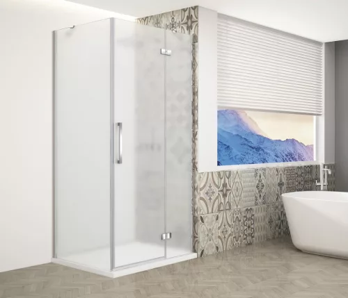 Zuhanykabin,Sapho Trinity Chrome szögletes zuhanykabin,matt üveg,jobbos 90x90 GT5690-90MR-CH