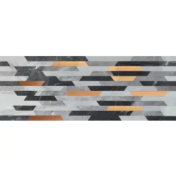 Dekorcsempe, Tubadzin Decoration Brainstorm Grey 32,8x89,8cm