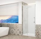 Zuhanyajtó, Sapho Trinity Chrome zuhanyajtó 100 cm, matt üveg, balos GT1210ML-CH