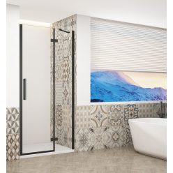   Zuhanyajtó, Sapho Trinity Black zuhanyajtó 110 cm, átlátszó üveg, jobbos GT1211CR-B