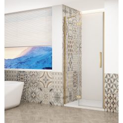   Zuhanyajtó, Sapho Trinity Gold zuhanyajtó 120 cm, átlátszó üveg, balos GT1212CL-G