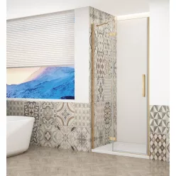   Zuhanyajtó, Sapho Trinity Gold zuhanyajtó 80 cm, átlátszó üveg, balos GT1280CL-G