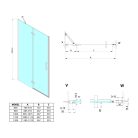 Zuhanyajtó, Sapho Trinity Gold zuhanyajtó 80 cm, matt üveg, balos GT1280ML-G
