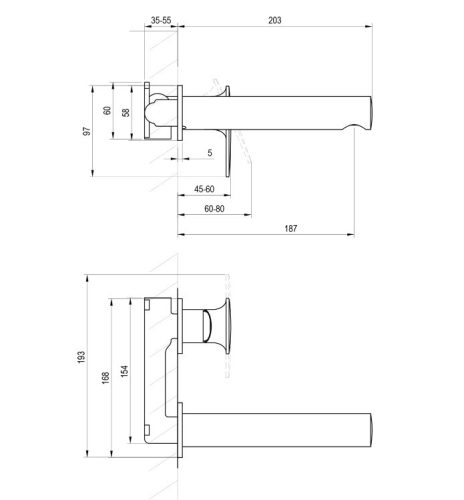 Falba süllyesztett csaptelep, Ravak Spring SG 019.00CR.O1 mosdó csaptelep, króm X070527
