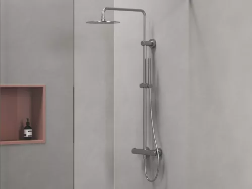 Zuhanyszett, Ravak Spring SG 091.00CR termosztátos zuhanyoszlop, állítható, zuhanyszettel X070539