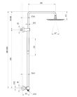 Zuhanyszett, Ravak Spring SG 091.00CR termosztátos zuhanyoszlop, állítható, zuhanyszettel X070539