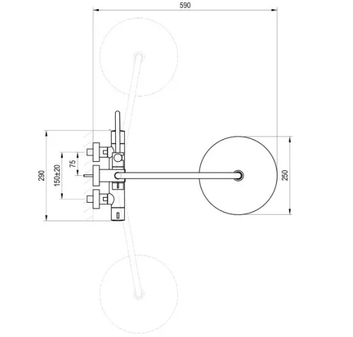 Zuhanyszett, Ravak Spring SG 091.00CR termosztátos zuhanyoszlop, állítható, zuhanyszettel X070539