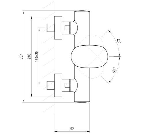 Zuhany csaptelep, Ravak Spring SG 032.20BLM zuhanyszett nélkül, matt fekete X070549