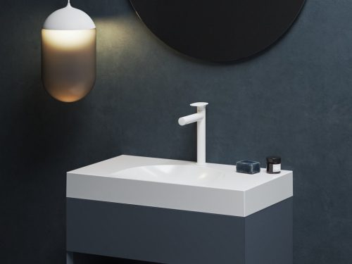 Mosdó csaptelep, Ravak Spring SG 014.10WHM álló mosdó csaptelep, matt fehér X070566