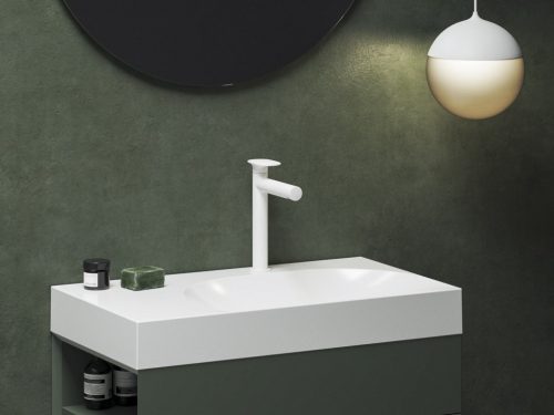 Mosdó csaptelep, Ravak Spring SG 014.10WHM álló mosdó csaptelep, matt fehér X070566