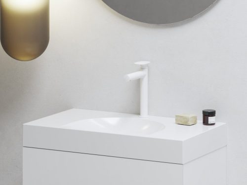 Mosdó csaptelep, Ravak Spring SG 014.10WHM álló mosdó csaptelep, matt fehér X070566