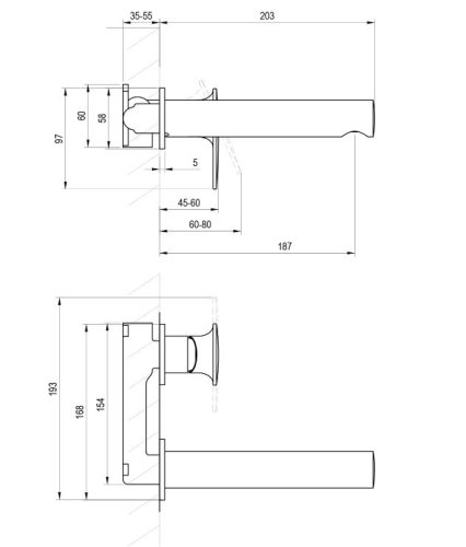 Falba süllyesztett csaptelep, Ravak Spring SG 019.10WHM.O1 mosdó csaptelep, matt fehér X070568
