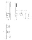 Falba süllyesztett csaptelep,Ravak Spring SG 065.10WHM.O2.+S kétutas,testtel,zuhanyszett X070575