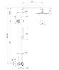 Zuhanyszett, Ravak Spring SG 091.10WHM termosztátos zuhanyoszlop, állítható,zuhanyszettel X070579