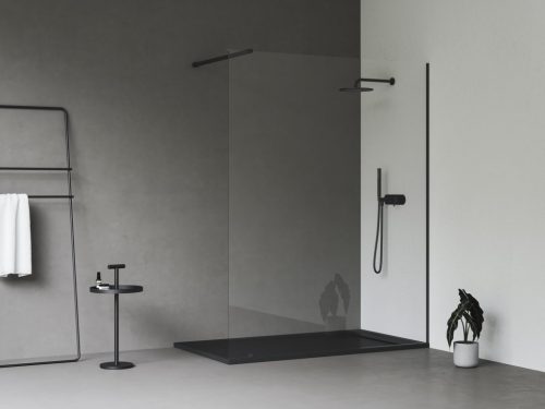 Zuhanytálca, Ravak Sandstone Pro szögletes zuhanytálca 140x90 cm, matt fekete XA03M743010