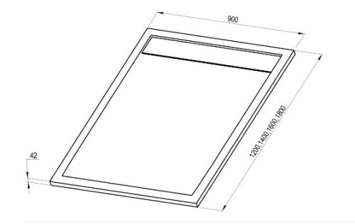 Zuhanytálca, Ravak Sandstone Pro szögletes zuhanytálca 140x90 cm, matt fekete XA03M743010
