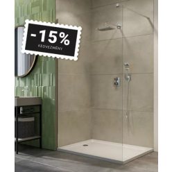 Walk-in, H2O walk-in zuhanyfal króm profillal 100 cm