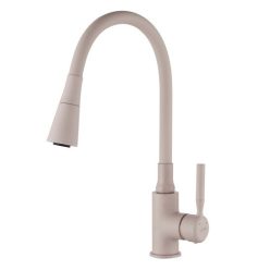   Mosogató csaptelep, Invena Hula Plus álló, flexibilis kifolyócsővel, bézs BZ-85-P03-L