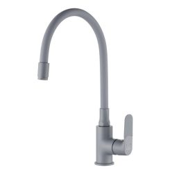   Mosogató csaptelep, Invena Joga Plus álló, flexibilis kifolyócsővel, szürke BZ-32-P05-C