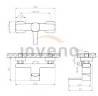 Zuhany csaptelep, Invena Glamour Invena Trend zuhanyszett nélkül, fekete BN-02-004-V