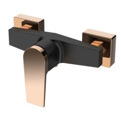   Zuhany csaptelep, Invena Midnight zuhanyszett nélkül, fekete/rose gold BN-35-014-V