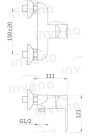 Zuhany csaptelep, Invena Siros Black zuhanyszett nélkül, fekete BN-90-004-A